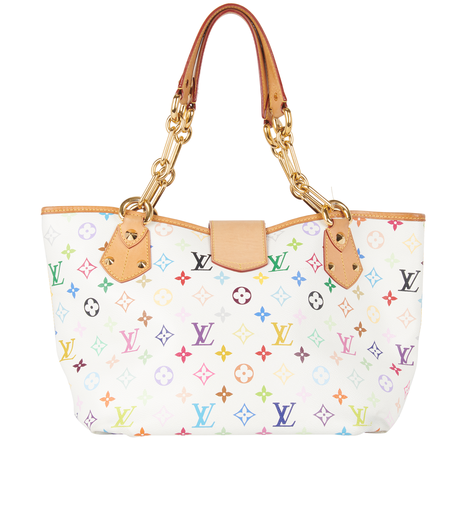 Annie MM, &pound;995, Handbags, Tan/White, Coated Canvas, Back view